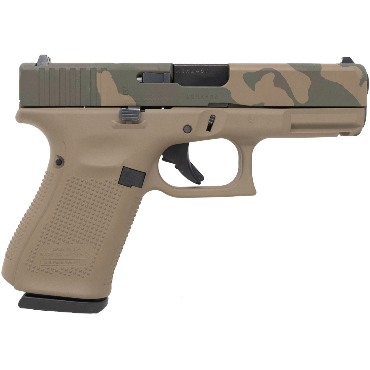 Handguns Apollo Custom|Glock 19 9MMLUGER GLK 19G5 9MM 15R CAMO FDE